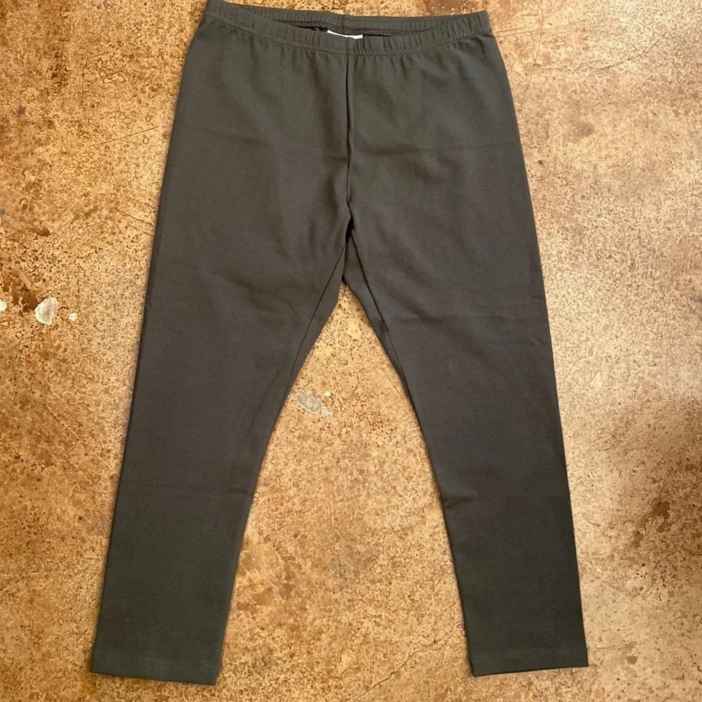 J.JILL peat moss green Pima capri super soft cropped‎ cotton leggings
